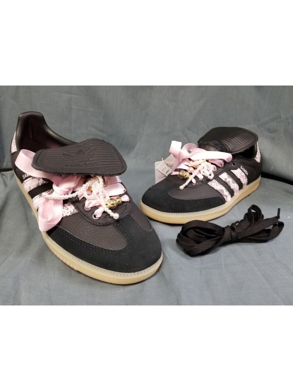 Adidas Samba LT W Sneakers Leather Black Pink Gum Size 8 NEW NO BOX!